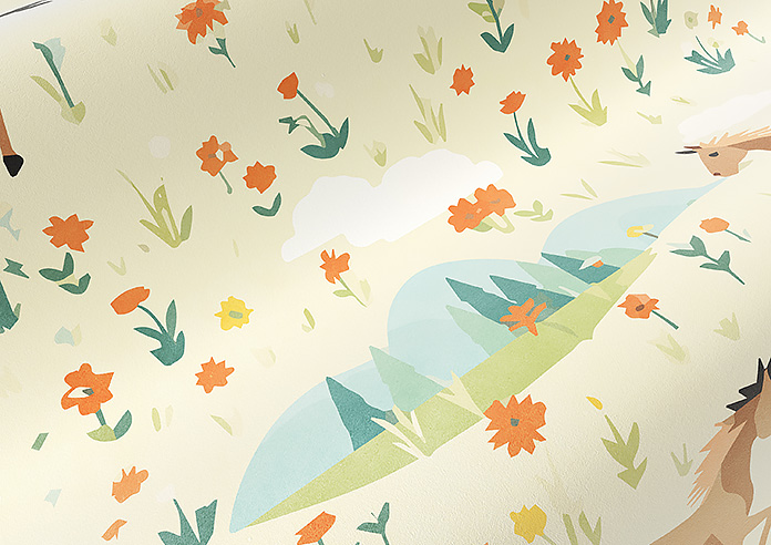 Prairie Horses, Amber Acres - Roman Blind - Image 4